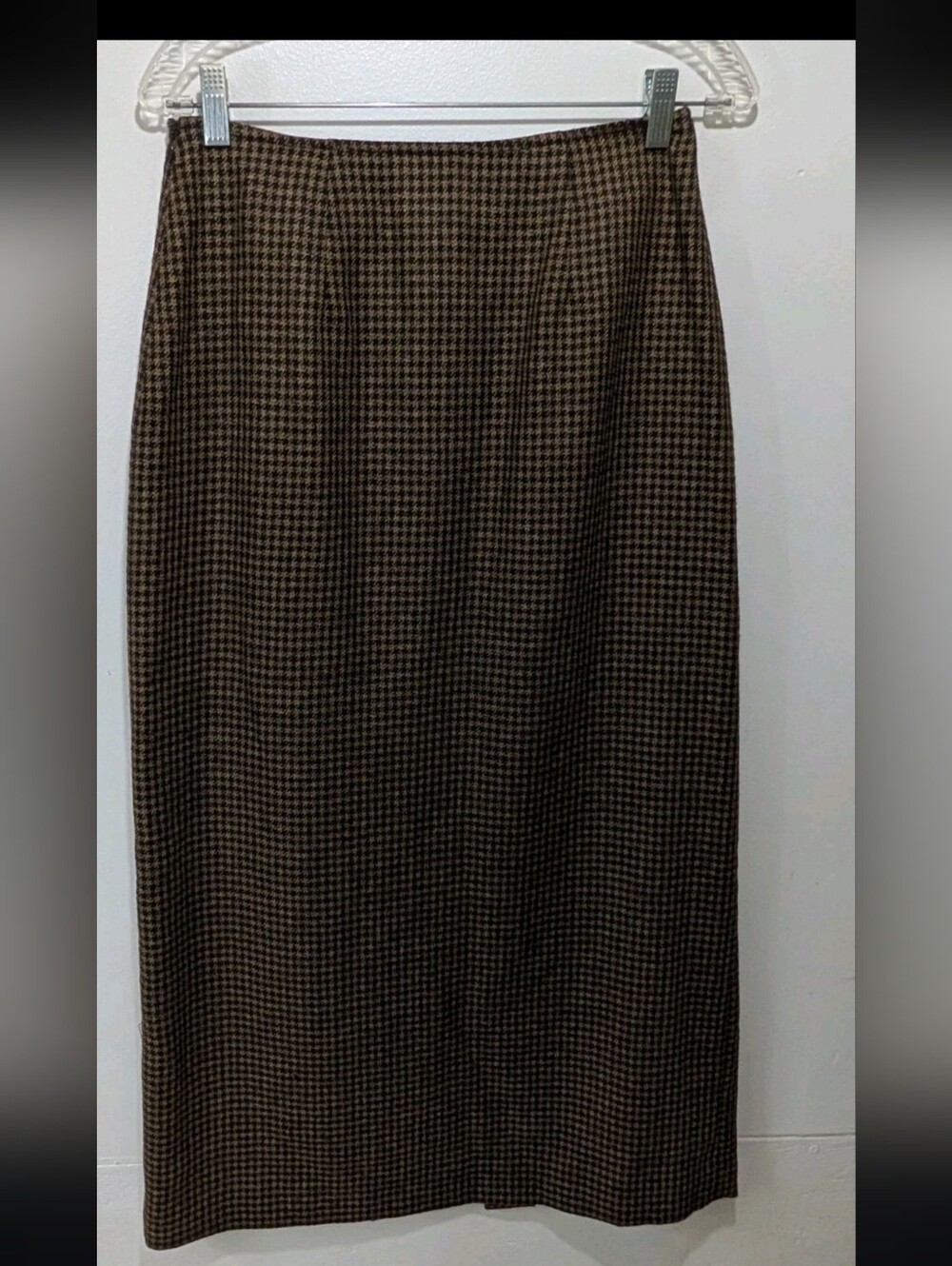 Vintage Talbots Herringbone Wool Maxi Skirt 6 Brown Old Money Preppy #8100 - Picture 5 of 7